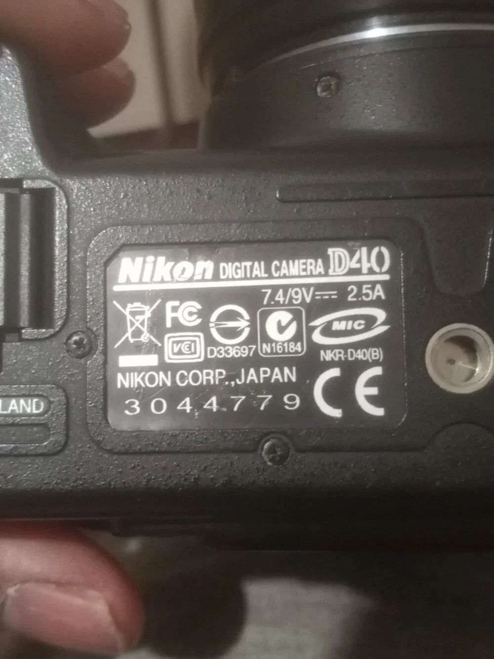 Nikon D40 6.1MP DSLR Camera Kit/AF-S DX 55-200mm Lens For Parts Only